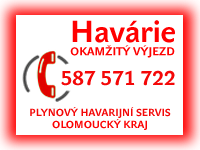Havárie plynu a plynových spotřebičů - horká linka